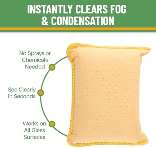 Evelots Car Windshield Cleaner, Defogging Chamois Sponges - Image 2