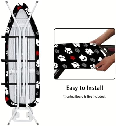 Nuxovilar Pet Paw Prints Ironing Board Cover 15x54 Polyester - Image 5