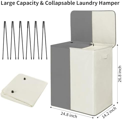 WOWLIVE Double Laundry Hamper - Image 5