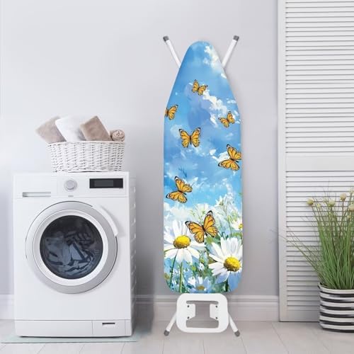 Butterfly Daisy Pattern Ironing Board Cover Soft Ironing Board Cover, Non Stick - Image 4