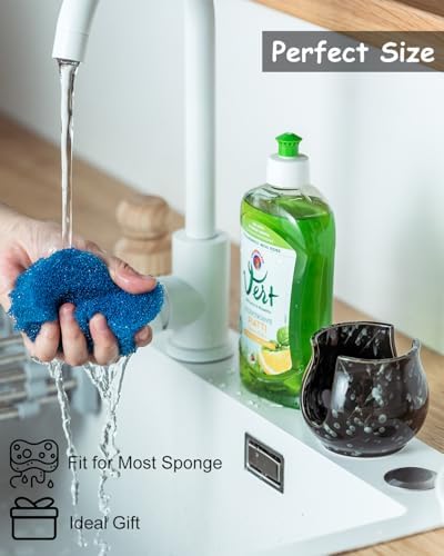 Zoeeker Kitchen Sponge Holder, Ceramic Dish Sponge Holder - Image 6