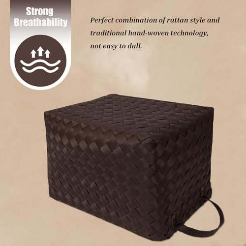 Handwoven Clothes Basket Laundry Hampers Large Wicker Storage Baskets - Image 3