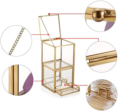 Hipiwe Gold Glass Qtip Holder - Image 4