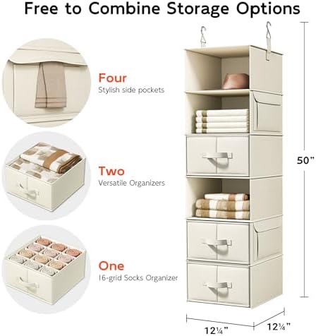 Vailando 6-Shelf Hanging Closet Organizer - Image 3