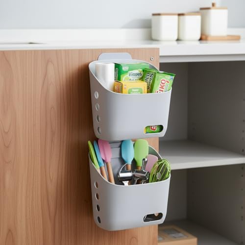 LeleCAT Plastic Hanging Basket Kitchen Storage organizer, Basket - Image 6