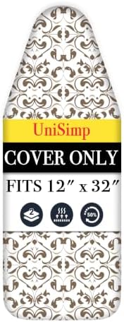 UniSimp Small Ironing Board Cover and Pad 12"x32" Small Iron Board Cover by UniSimp