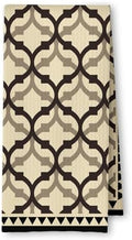 Beige and Brown Moroccan Kitchen Towels, Boho Abstract Dish Tea Towels by Unknown