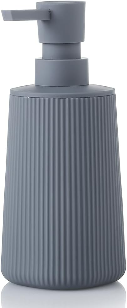 YAUKPH Small Soap Dispenser for Bathroom and Kitchen Matte Gray | Modern by KellyHome