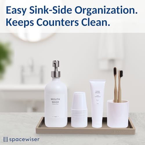 Spacewiser Silicone Countertop & Vanity Tray – 11.7” Bathroom Counter Tray - Image 4