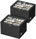 Shoe Organizer for Closet, 2 Pack Foldable Shoe Storage Box by DYWMM
