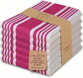 Urban Villa Kitchen Towels Cotton Dish Towel 20”x30” Fuchsia White by CottonTrends