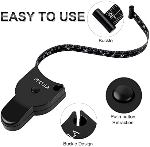 Body Measuring Tape 60 inch, Body Tape Measure, Lock Pin and Push Button Retract - Image 4