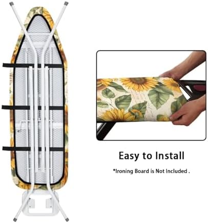 Sunflower Ironing Board Cover, Hummingbird Ironing Board Pad Cover Protector - Image 4