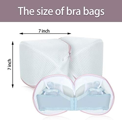 Shappy 6 Pcs Bra Washing Bag for Laundry Storage Women 7.87 Inch Pink - Image 2