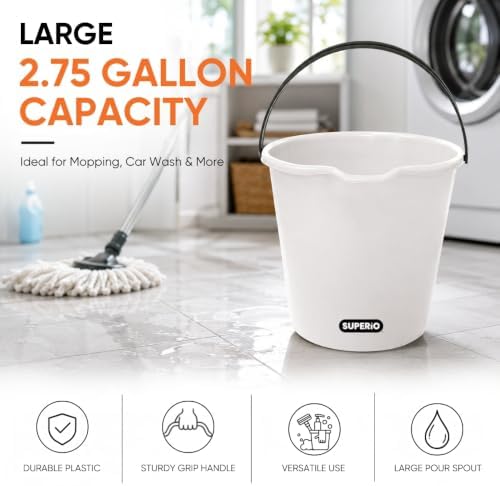 Superio 2.75 Gallon Plastic Cleaning Bucket - Image 3