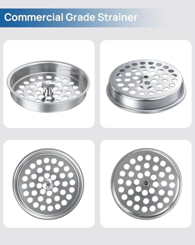 3 PCS Commercial Garbage Disposal Cover, Kitchen Sink Drain Basket Strainer - Image 5