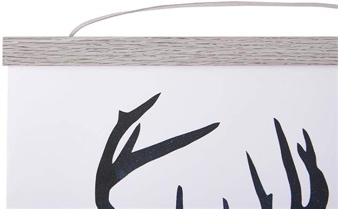 Magnetic Poster Hanger, 23x34 23x33 23x35 Poster Frame Wood Wooden Magnet Print Posters Dowel Scroll Hanger Hangers Hanging Kit for Walls Map Canvas Artwork (Grey, 23")