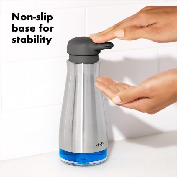 OXO Good Grips Stainless Steel Countertop Soap Dispenser | Refillable Soap - Image 3