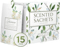15 Pack Jasmine Sachets for Drawers and Closets, Scented Sachets for Drawers by LindasEssentials