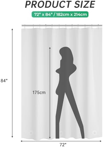 AmazerBath Plastic Shower Curtain 84 Inches Long, 72 x 84 Frosted Weighted - Image 6