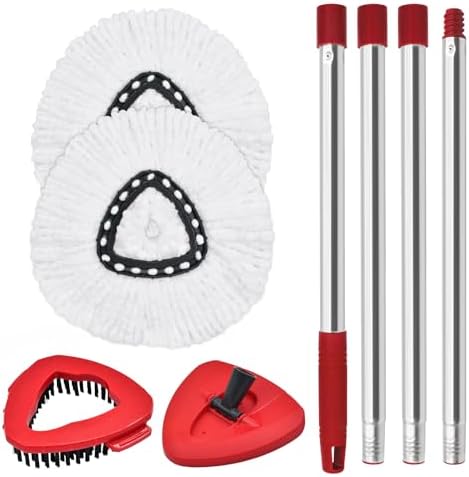 Spin Mop Handle Replacement for Ocedar, Mop Heads Replacements Compatible by EngineeredforEffortlessClean