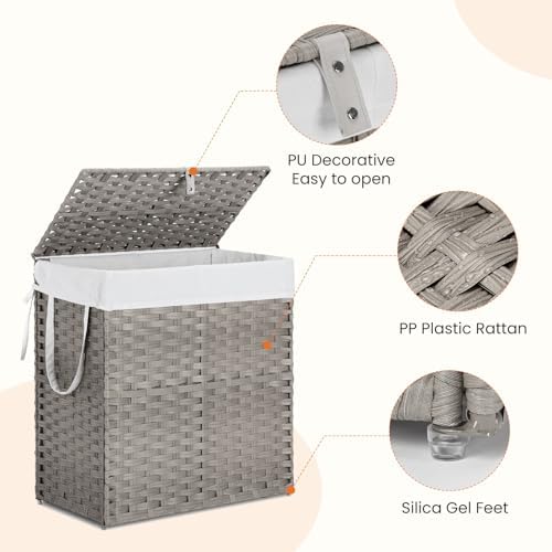 DUMOS Wicker Laundry Basket - Image 5