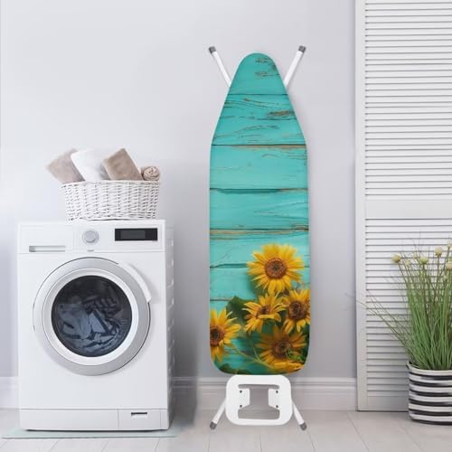 Wooden Sunflower Ironing Board Cover and Pad, Resist Scorching and Staining - Image 3
