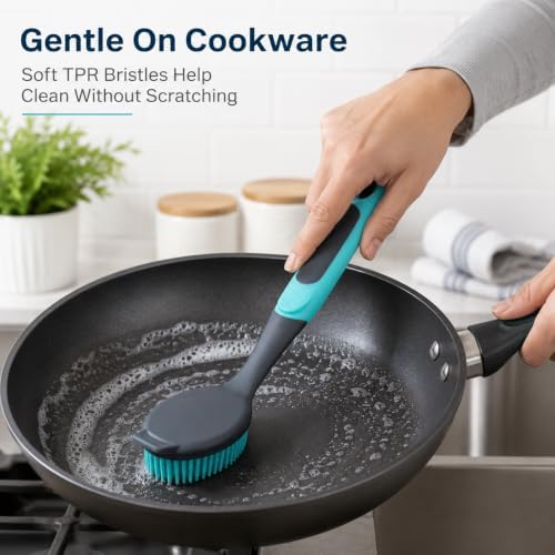 2-Pack Dish Brush with Handle - Image 3