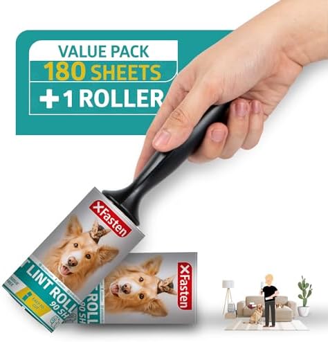 XFasten Pet Hair Lint Rollers for Pet Hair Extra Sticky Cat and Dog Hair Roller by XFasten