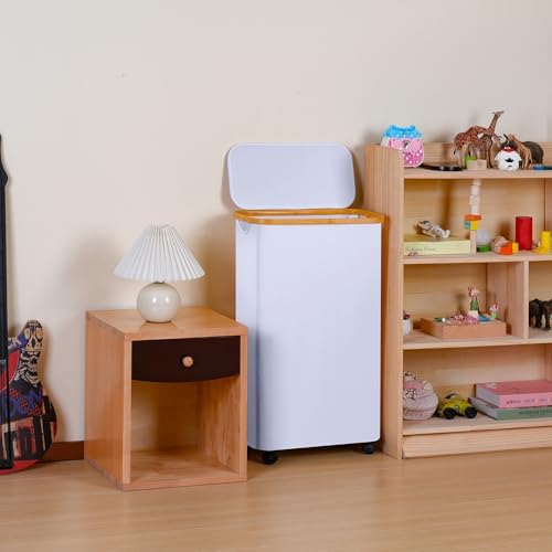 Slim Laundry Basket with Wheels, Narrow Hampers - Image 4
