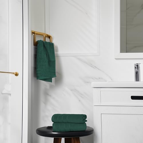 Tens Towels 6 Piece Hand Towels Set 16 x 28 Inches, Hunter Green - Image 4