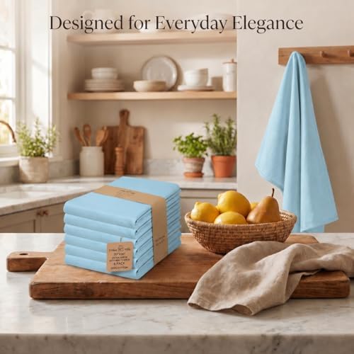 Urban Villa Kitchen Towels Cotton Dish Towels 20”x30” Aqua - Image 5