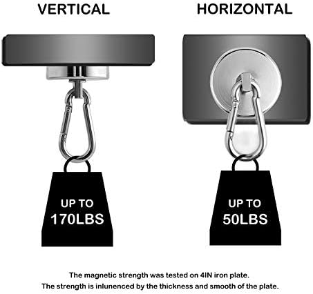 WELLZEER Magnetic Hooks 170lbs Magnet Hooks Carabiner - Image 4