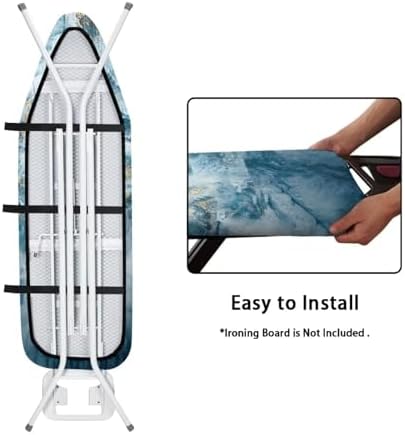 Flashideas Blue Marble Print Ironing Board Cover and Pad- 52" x 13" Iron Board - Image 5