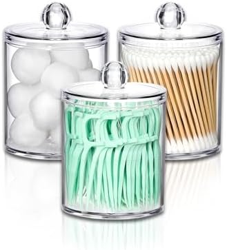 3PCS Acrylic Qtip Dispensers Holders by Unknown