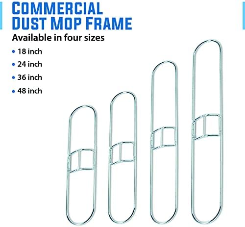 KLEEN HANDLER Commercial 18-Inch Clip On Dust Mop Frame, Bulk Pack of 12 - Image 6