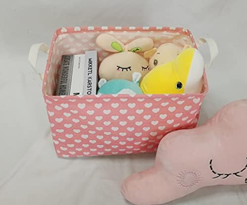 MAIZMZ Girls Storage Basket Pink Valentine's Day Gifts Basket Waterproof - Image 3