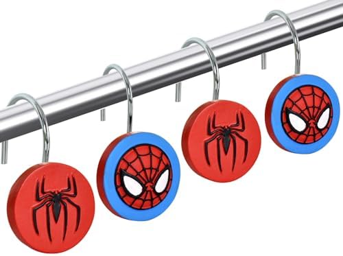 12-Piece Spider Shower Curtain Hooks by CTOHN