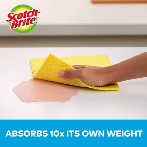 Scotch-Brite Sponge Cloth – 12-Pack, Reusable and Washable, Highly Absorbent - Image 5