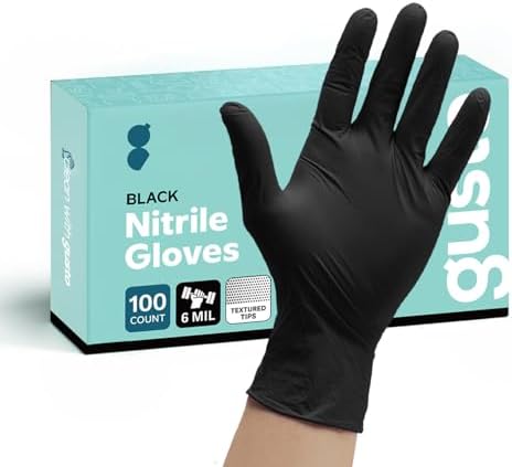 GUSTO Black Nitrile Gloves by GUSTO