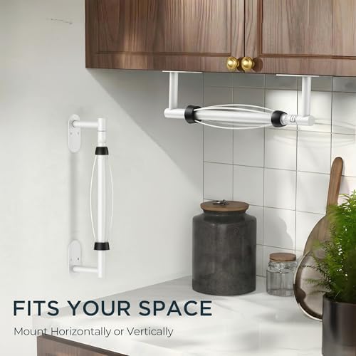 FORIOUS Paper Towel Holder Under Cabinet, One Hand Tear - Image 2