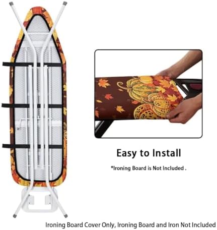 Flashideas Orange Thanksgiving Maple Leaves Ironing Board Cover and Pad 15x54 - Image 4