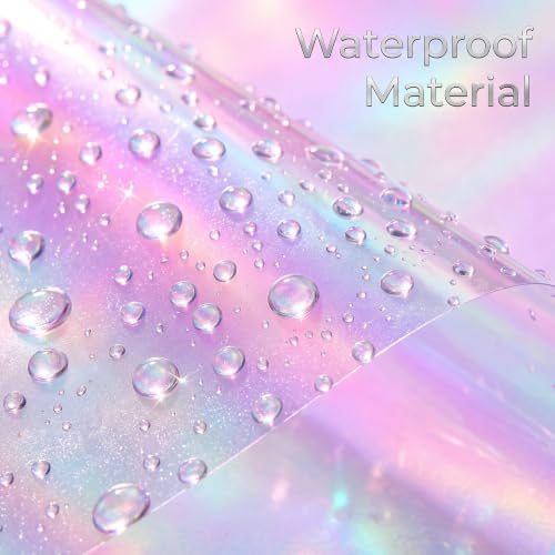 woric 160 Pcs Cellophane Sheets 7.8 x 7.8 Inch Iridescent Cellophane Wrap - Image 3