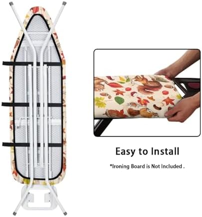 Fall Ironing Board Cover and Pad Squirrel Maple Leaves Standard Size Ironing - Image 4
