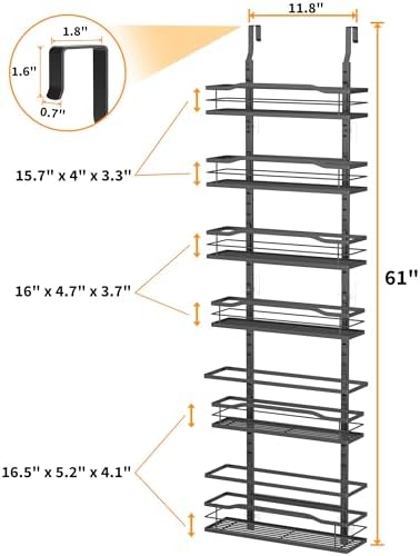 Moforoco 6-Tier Over The Door Pantry Organizer, Pantry Organization and Storage - Image 2