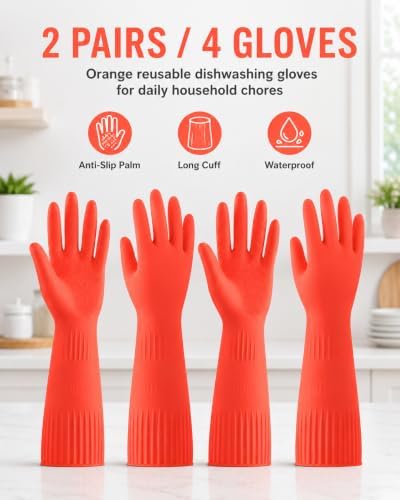 Disfore Rubber-Gloves Dishwashing Gloves - Image 7