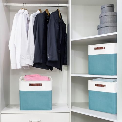 Bagnizer 13x13 Cube Storage Bins, Collapsible Fabric Storage Box, 4 Pack Closet - Image 2