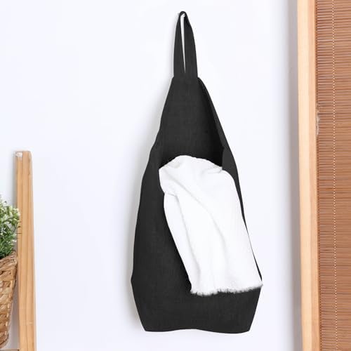 100% Linen Hanging Storage Bags Baskets 2 Pcs, Small Wall Storage Bag - Image 4