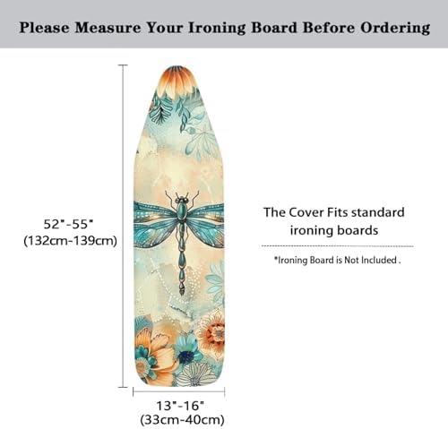 Dragonfly Ironing Board Cover and Pad 15x54 Inch Standard Ironing Board Cover - Image 6