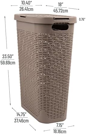 Mind Reader Slim Laundry Hamper - Image 3